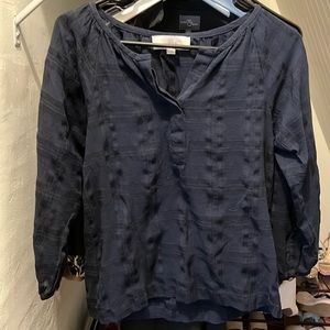Loft navy blouse